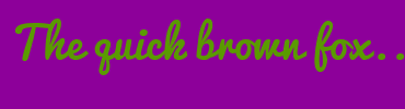 Image with Font Color 5A9A00 and Background Color 8D009A